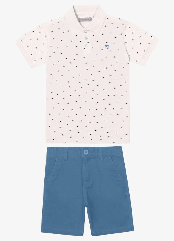 Conjunto Polo com Bermuda Bege
