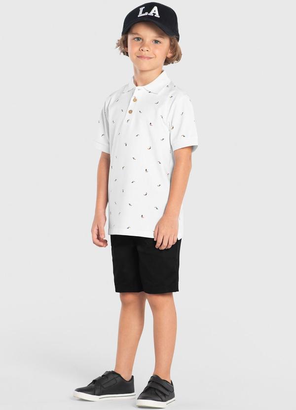 Conjunto Polo com Bermuda Branco