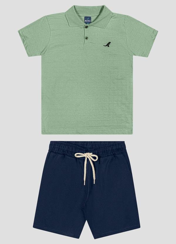 Conjunto Polo e Bermuda Sarja Brim Light Verde