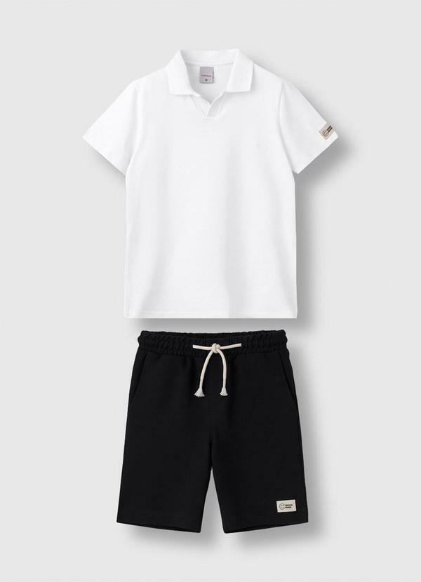 Conjunto Polo em Cotton Light Branco