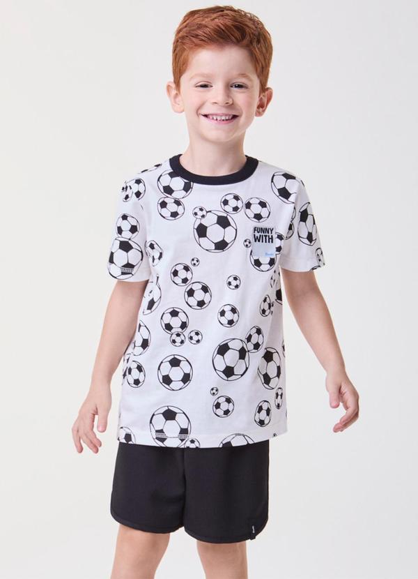 Vista 2 Conjunto Preto e Branco de Futebol Preto Bimbi Bimbi
