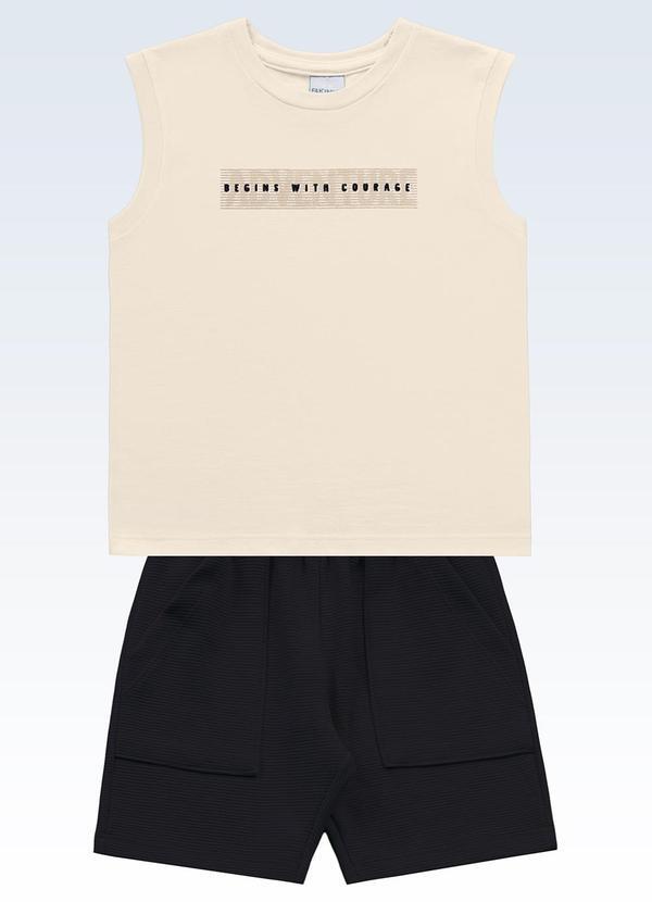 Conjunto Regata/Bermuda Bege