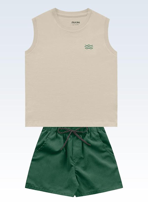 Conjunto Regata/Bermuda Bege