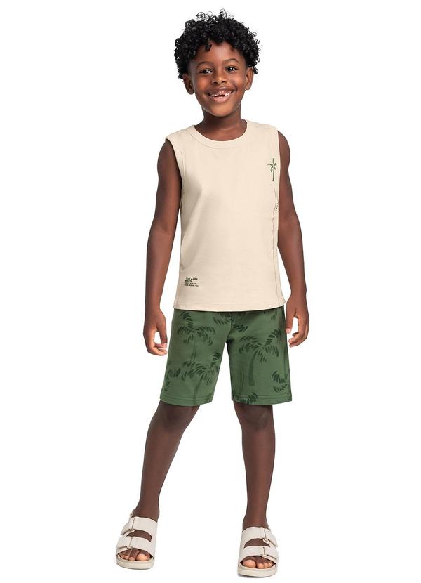 Conjunto Regata Bermuda Tropical Bege