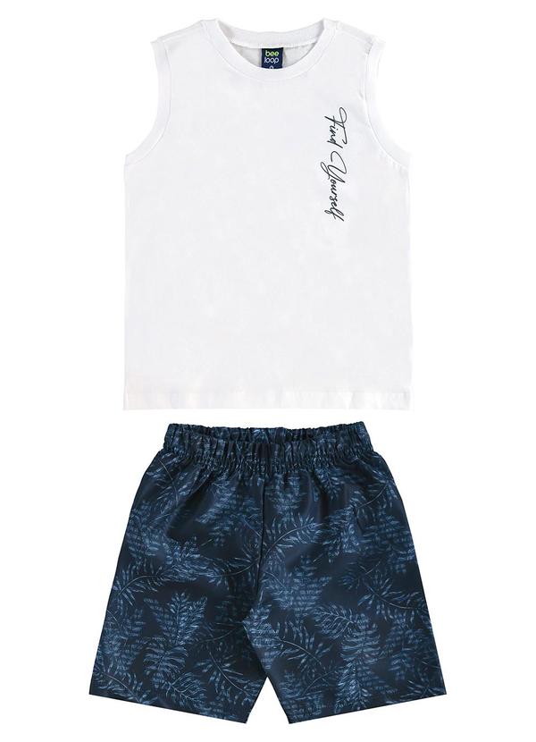 Conjunto Regata Bermuda Tropical Branco