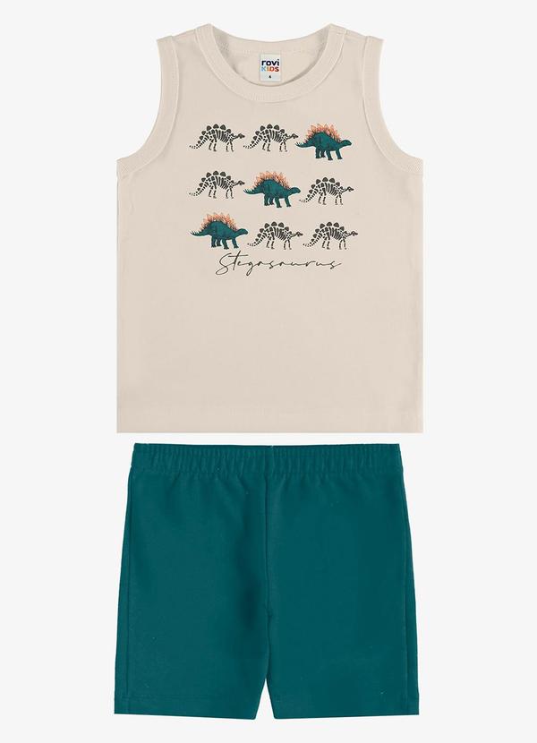 Conjunto Regata com Bermuda Infantil Bege
