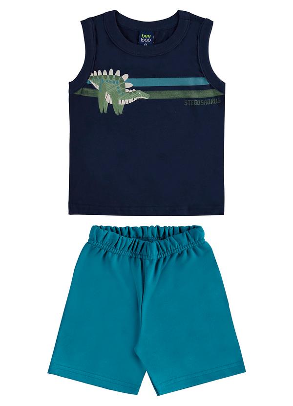 Conjunto Regata Dino Bermuda Azul