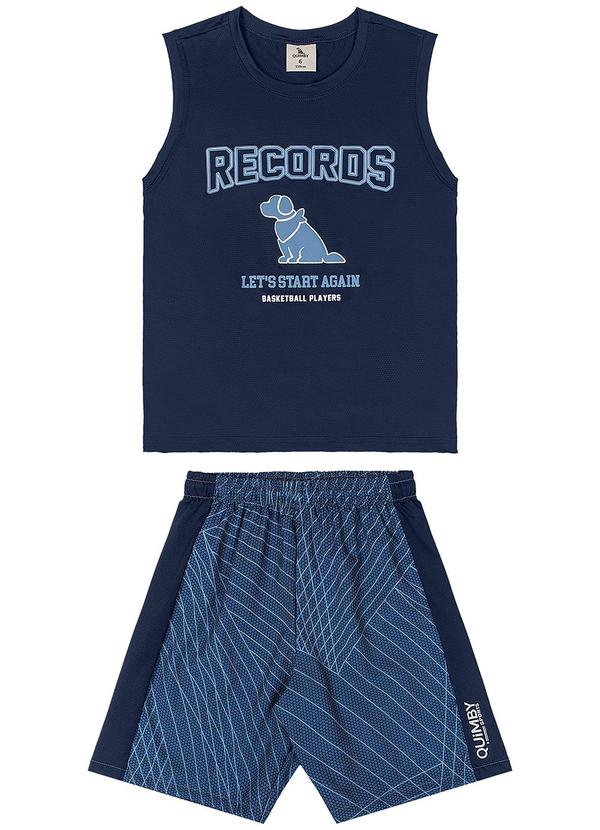 Conjunto Regata Dry Fit Bermuda Azul