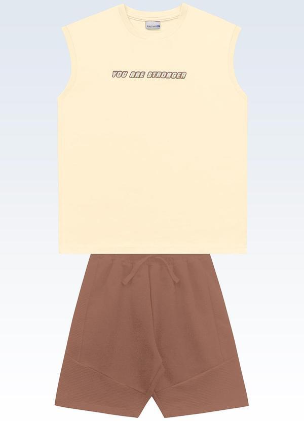 Conjunto Regata e Bermuda Amarelo