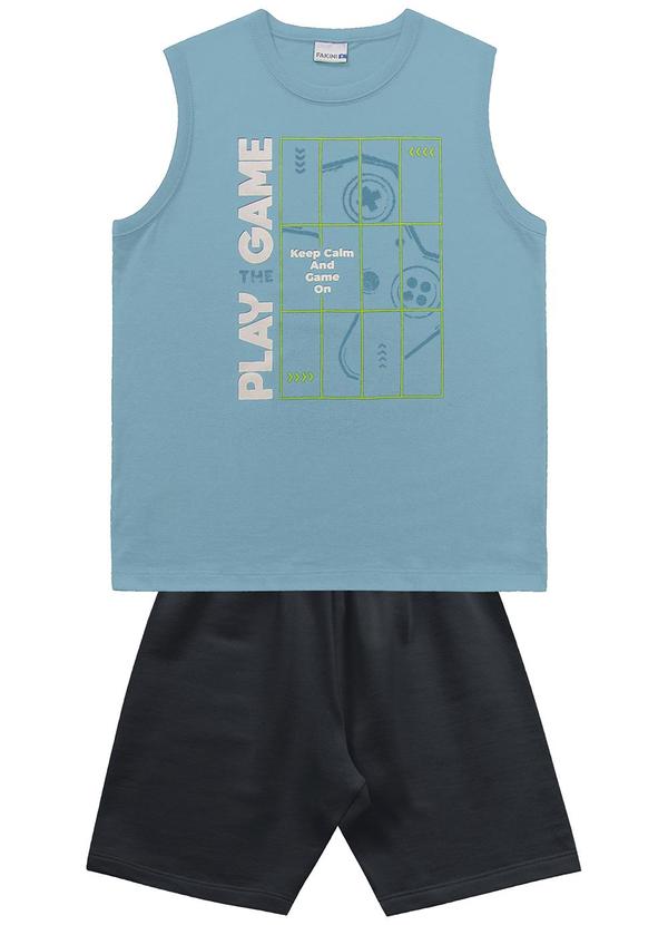 Conjunto Regata e Bermuda Azul
