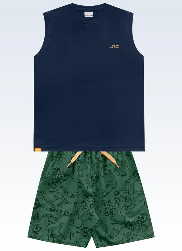 Conjunto Regata e Bermuda Azul