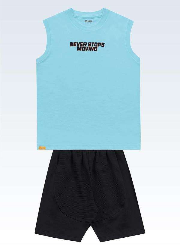 Conjunto Regata e Bermuda Azul