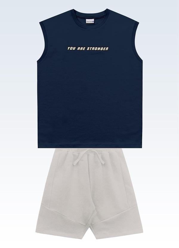 Conjunto Regata e Bermuda Azul