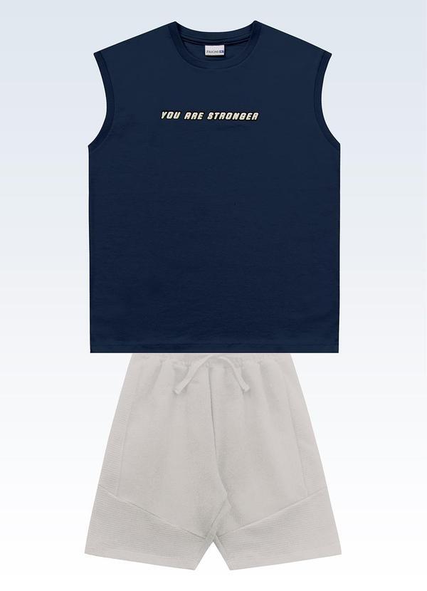 Conjunto Regata e Bermuda Azul