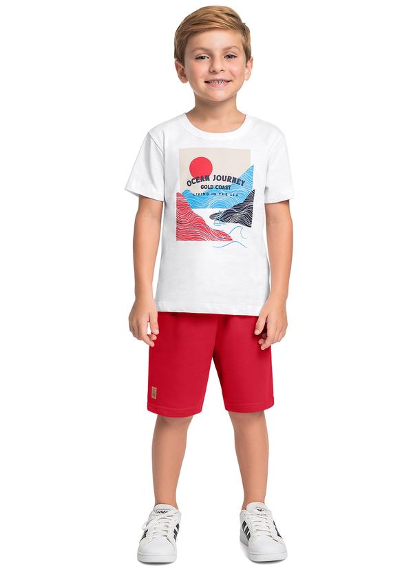 Vista 2 Conjunto Regata e Bermuda Bee Loop Branco Bee Loop