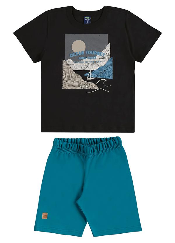 Vista 2 Conjunto Regata e Bermuda Bee Loop Preto Bee Loop