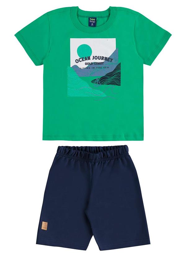 Vista 2 Conjunto Regata e Bermuda Bee Loop Verde Bee Loop