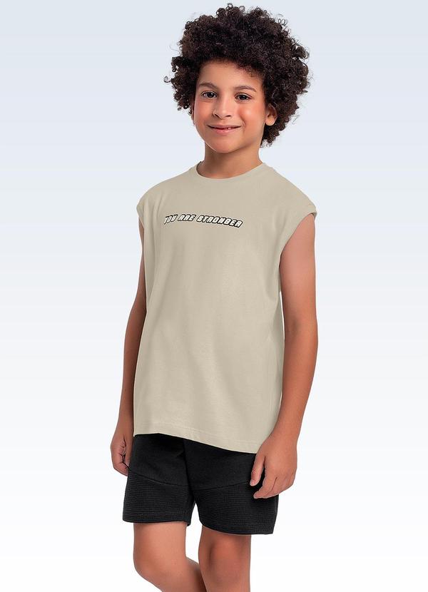 Conjunto Regata e Bermuda Bege