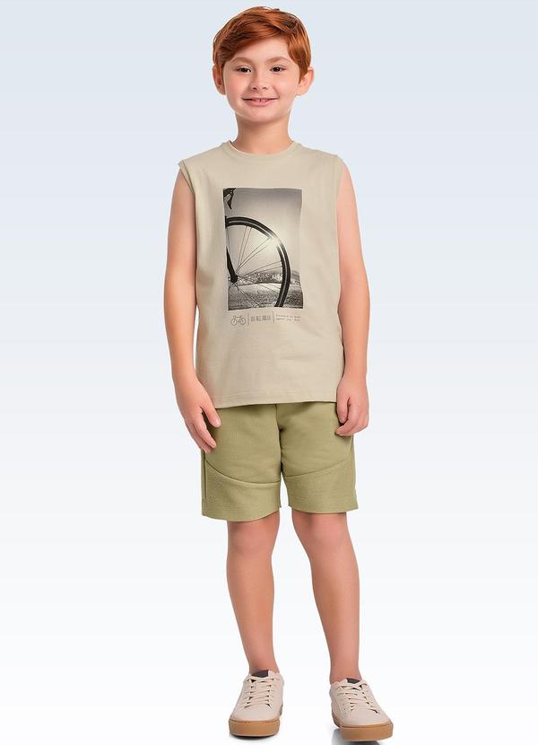 Conjunto Regata e Bermuda Bege