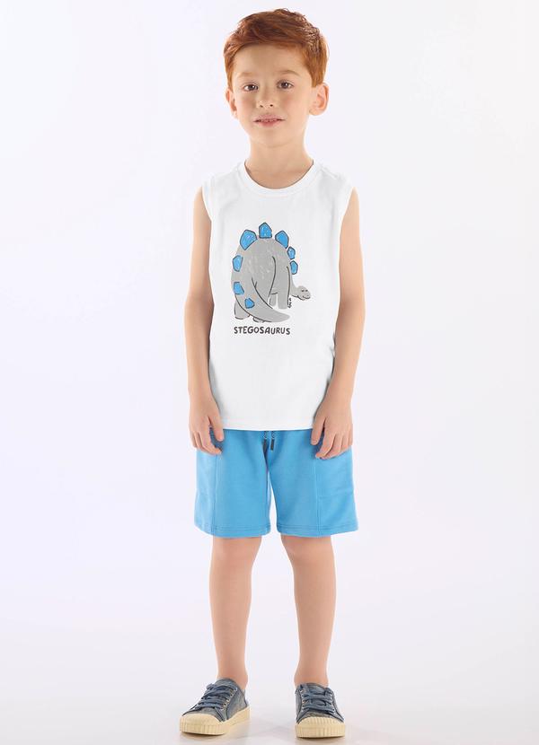 Conjunto Regata e Bermuda Menino Up Baby Branco