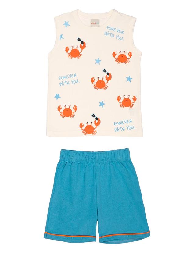 Vista 2 Conjunto Regata e Bermuda Nude Tink Bink Tink Bink