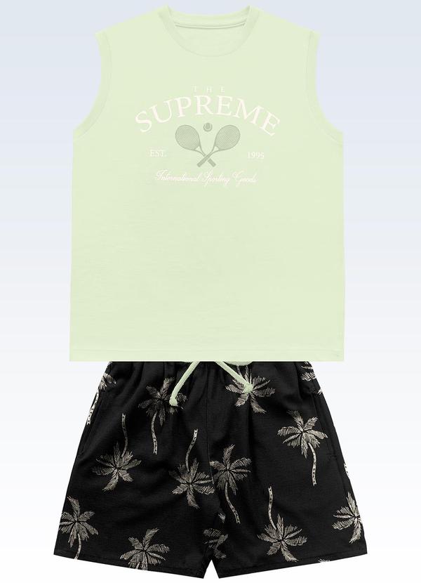 Conjunto Regata e Bermuda Verde