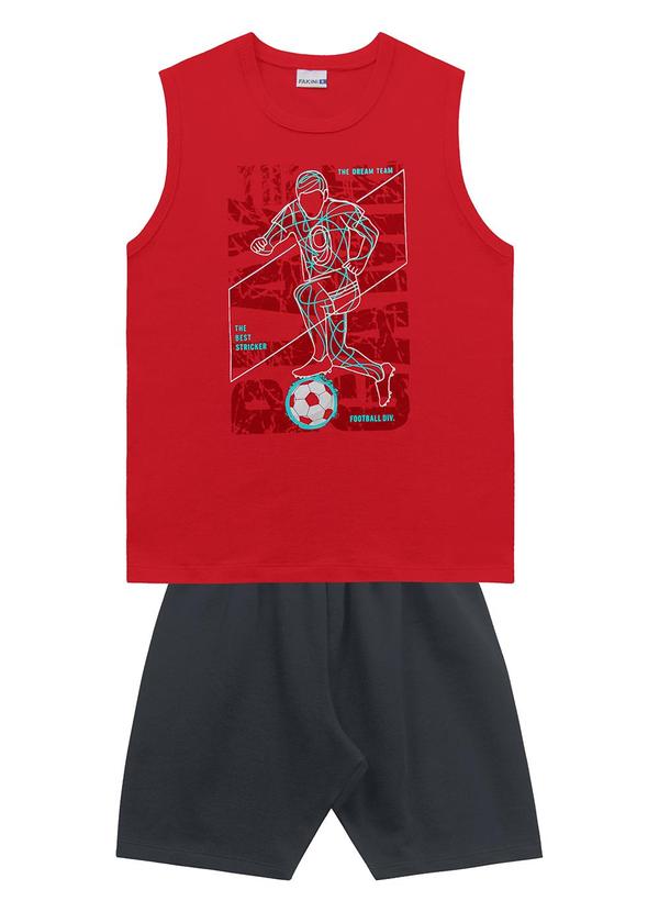 Conjunto Regata e Bermuda Vermelho