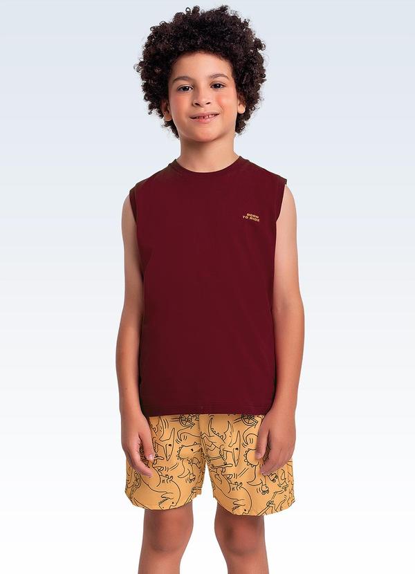 Conjunto Regata e Bermuda Vermelho
