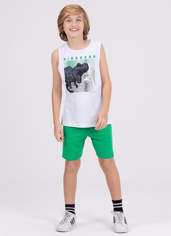 Vista 2 Conjunto Regata Infantil Dinosaur Branco VIDA COSTEIRA VIDA COSTEIRA