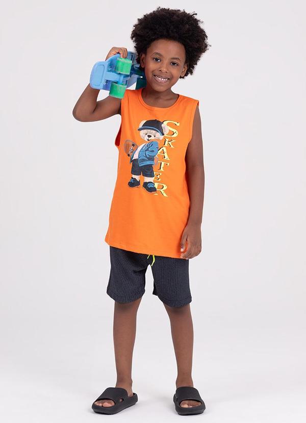 Vista 2 Conjunto Regata Infantil Web Skater Laranja VIDA COSTEIRA VIDA COSTEIRA