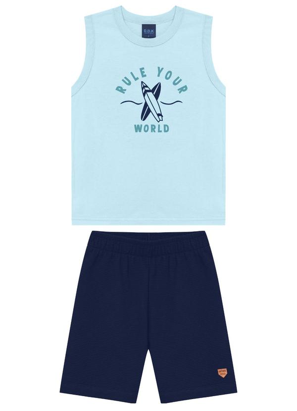 Conjunto Regata Machão e Bermuda Azul
