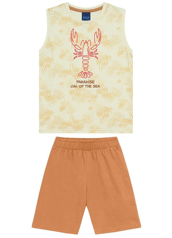 Conjunto Regata Machão e Bermuda Bege