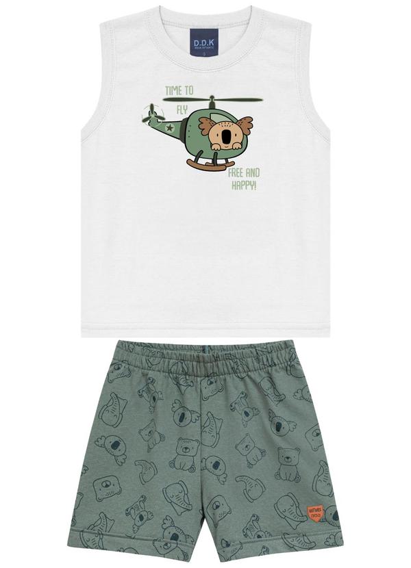 Conjunto Regata Machão e Bermuda Branco