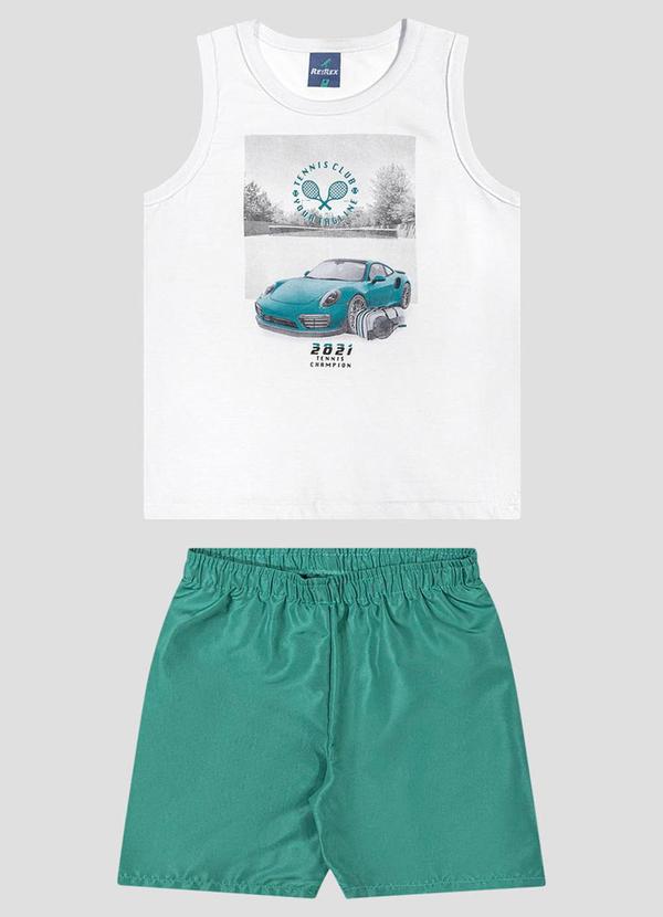 Conjunto Regata Meia Malha e Bermuda Branco