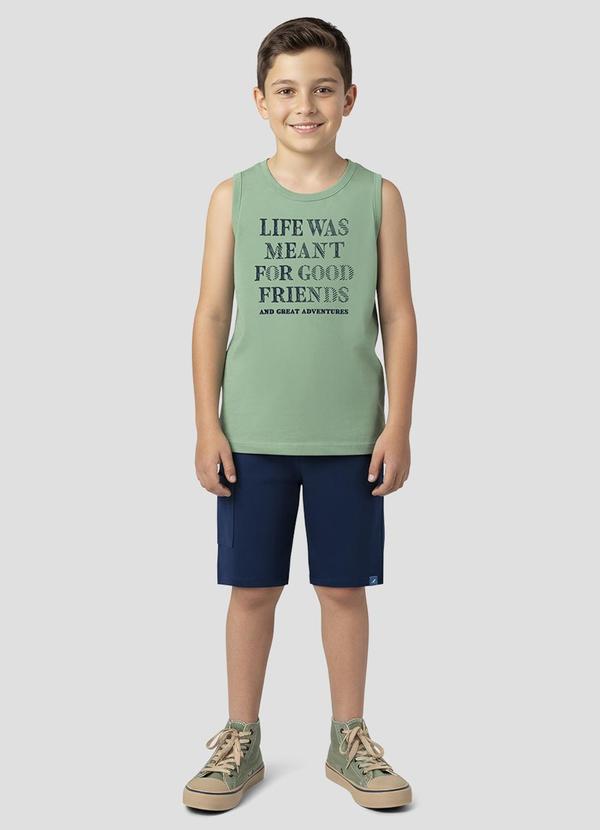 Conjunto Regata Meia Malha e Bermuda Verde