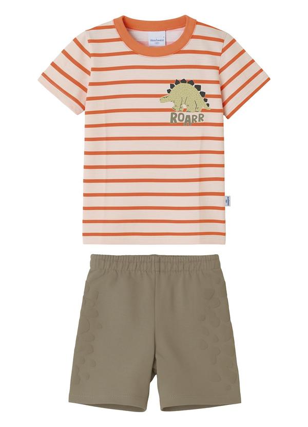 Conjunto Roar em Puff Moletinho Laranja