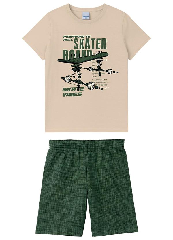Conjunto Skater Board Bege