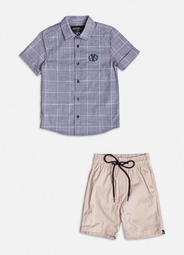 Conjunto Social Xadrez Azul
