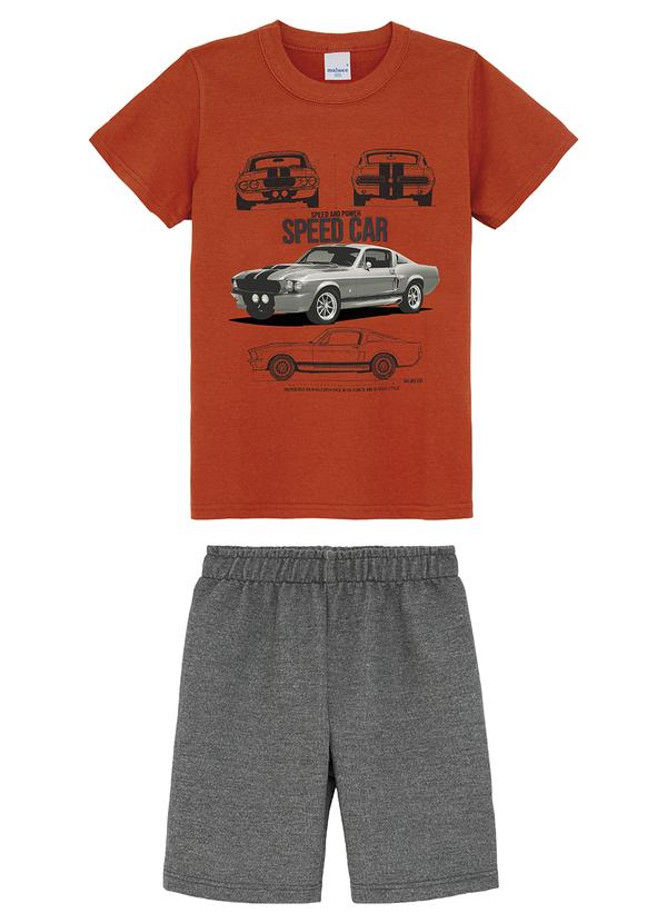 Conjunto Speed Car em Moletinho Laranja