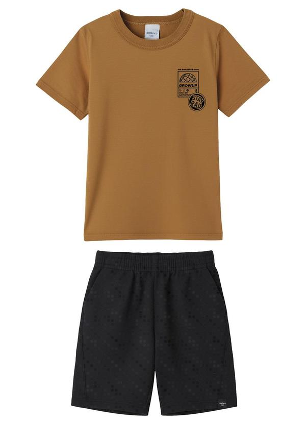 Conjunto Stay Rad Moletom Sarjado Caramelo