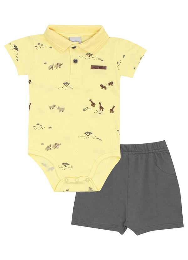 Conjunto Suedine Amarelo