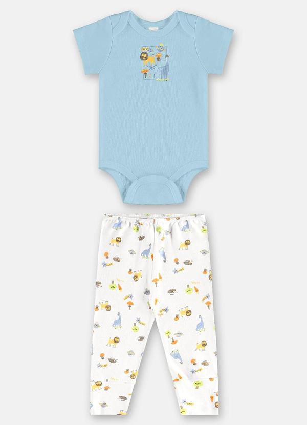 Vista 2 Conjunto Suedine Essentials Body Azul Up Baby Up Baby
