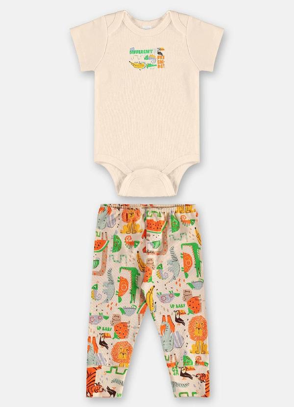 Vista 2 Conjunto Suedine Essentials Body Bege Up Baby Up Baby