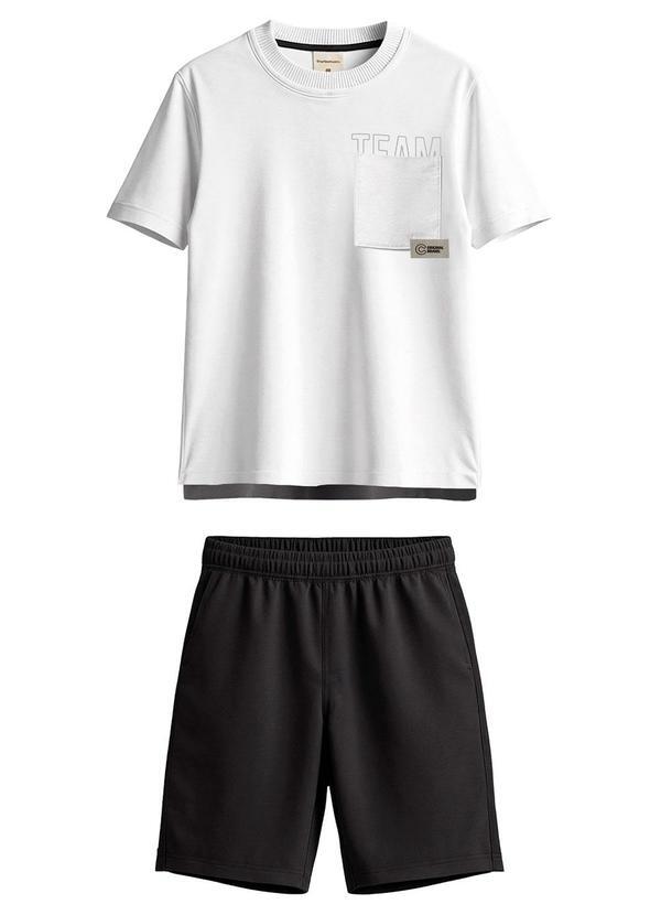 Conjunto Team com Moletom Branco