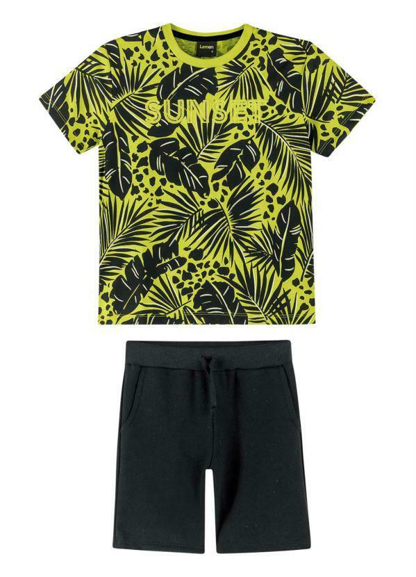 Vista 2 Conjunto Teen MeninoVerde Lemon Lemon