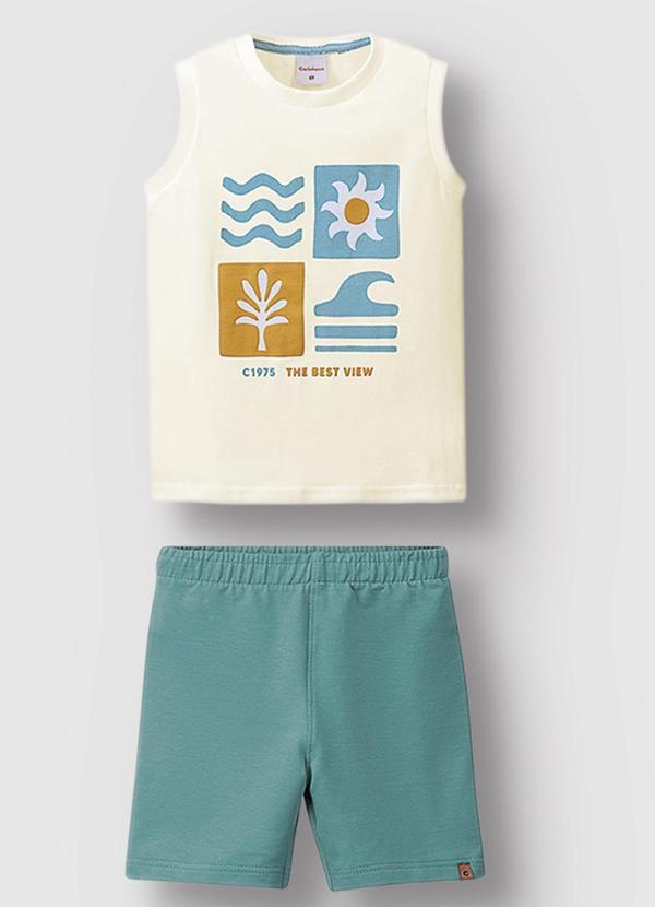 Vista 2 Conjunto The Best View Menino Off White Carinhoso Carinhoso