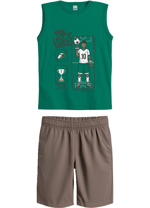 Conjunto The New Hero em Moletinho Verde