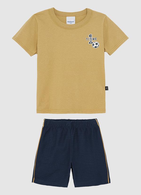 Conjunto Time 1 em Moletinho Amarelo
