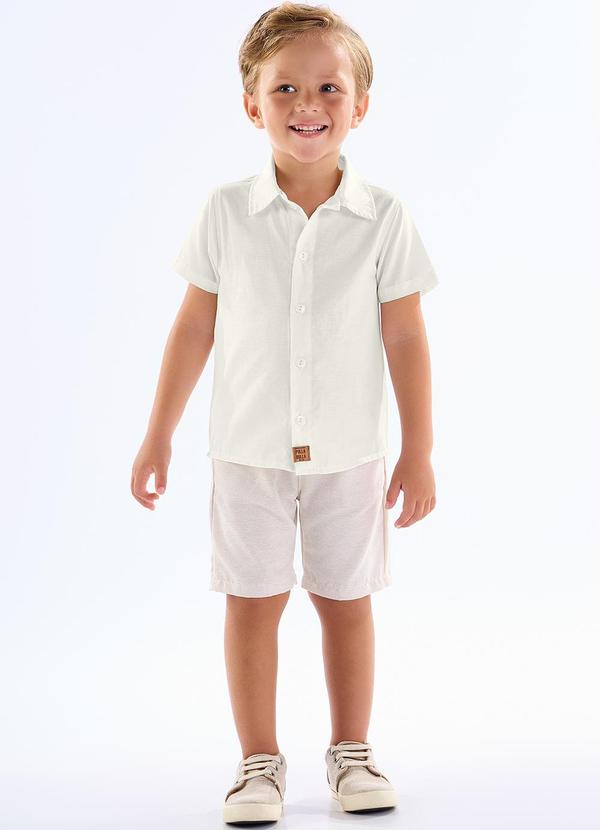 Conjunto Tricoline Bege