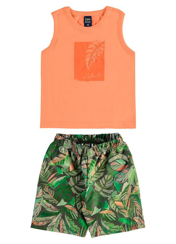 Conjunto Tropical Regata Bermuda Laranja